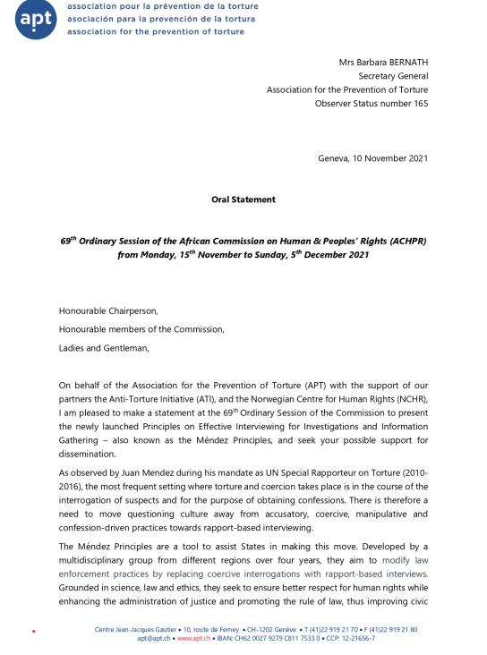 Oral Statement_69th session of the African Commission_APT_Barbara Bernath_COVER.jpg