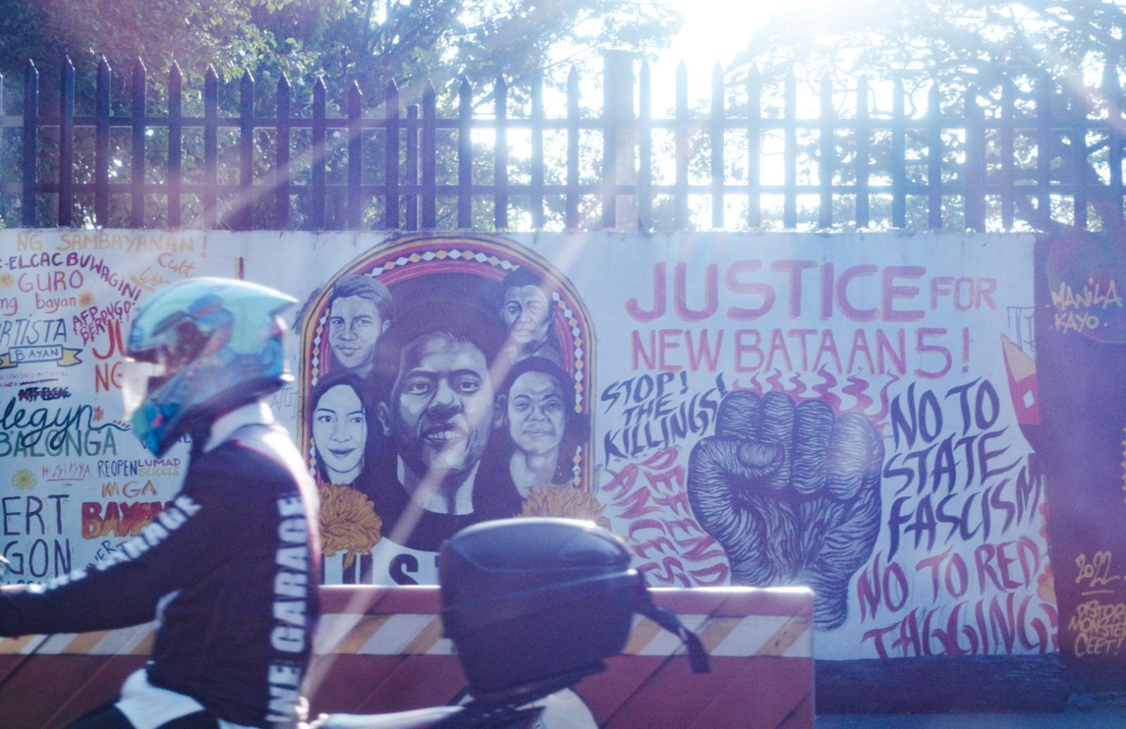 Graffiti calling for Justice
